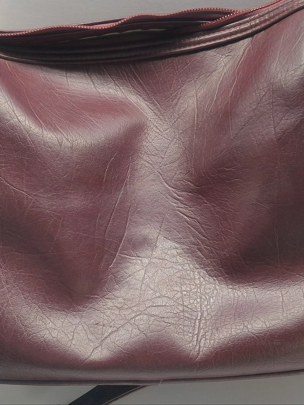 Vintage 1980s Samsonite Burgundy Leather Briefcase Flapover Attache Mexico